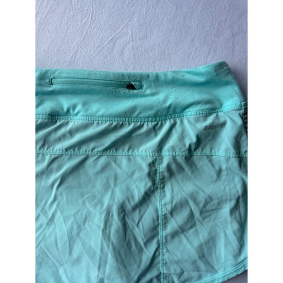 Nike Dri Fit Skirt Women Medium Aqua Mint Skort Built In Shorts Adjustable Gym - Picture 3 of 16